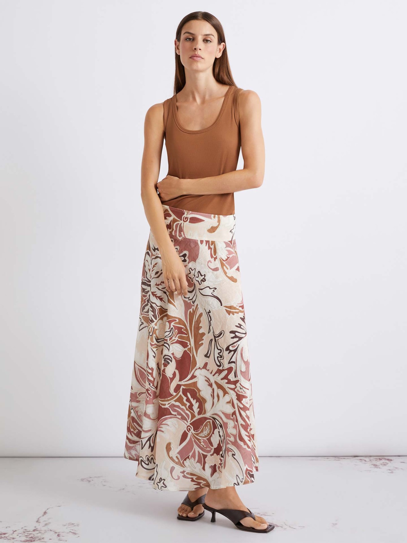 Saia Midi em Linho MLSOSPITE