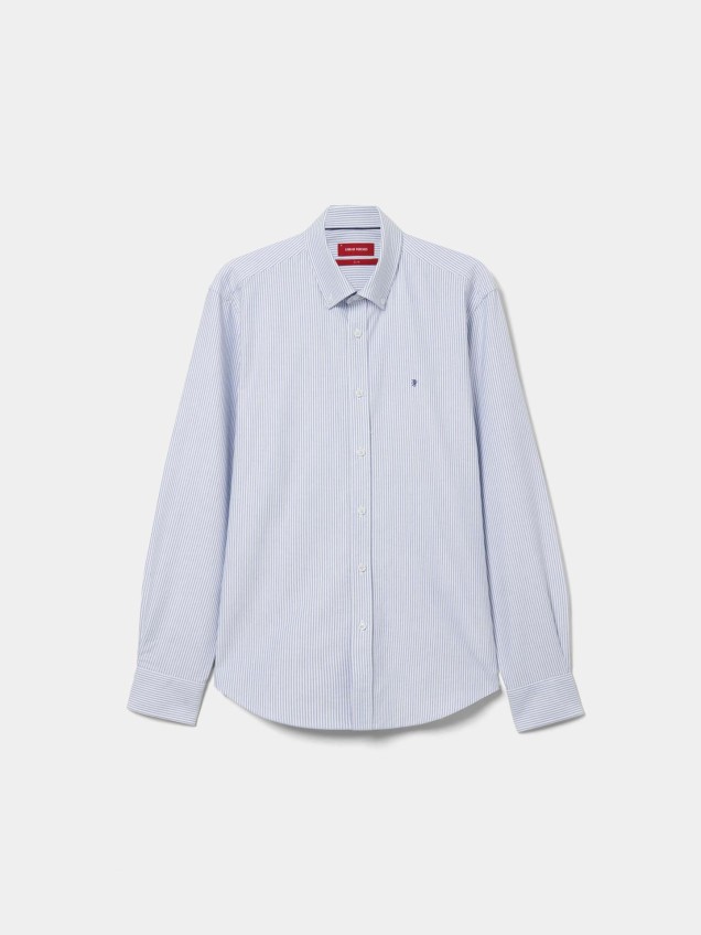 Camisa às Riscas Slim Fit