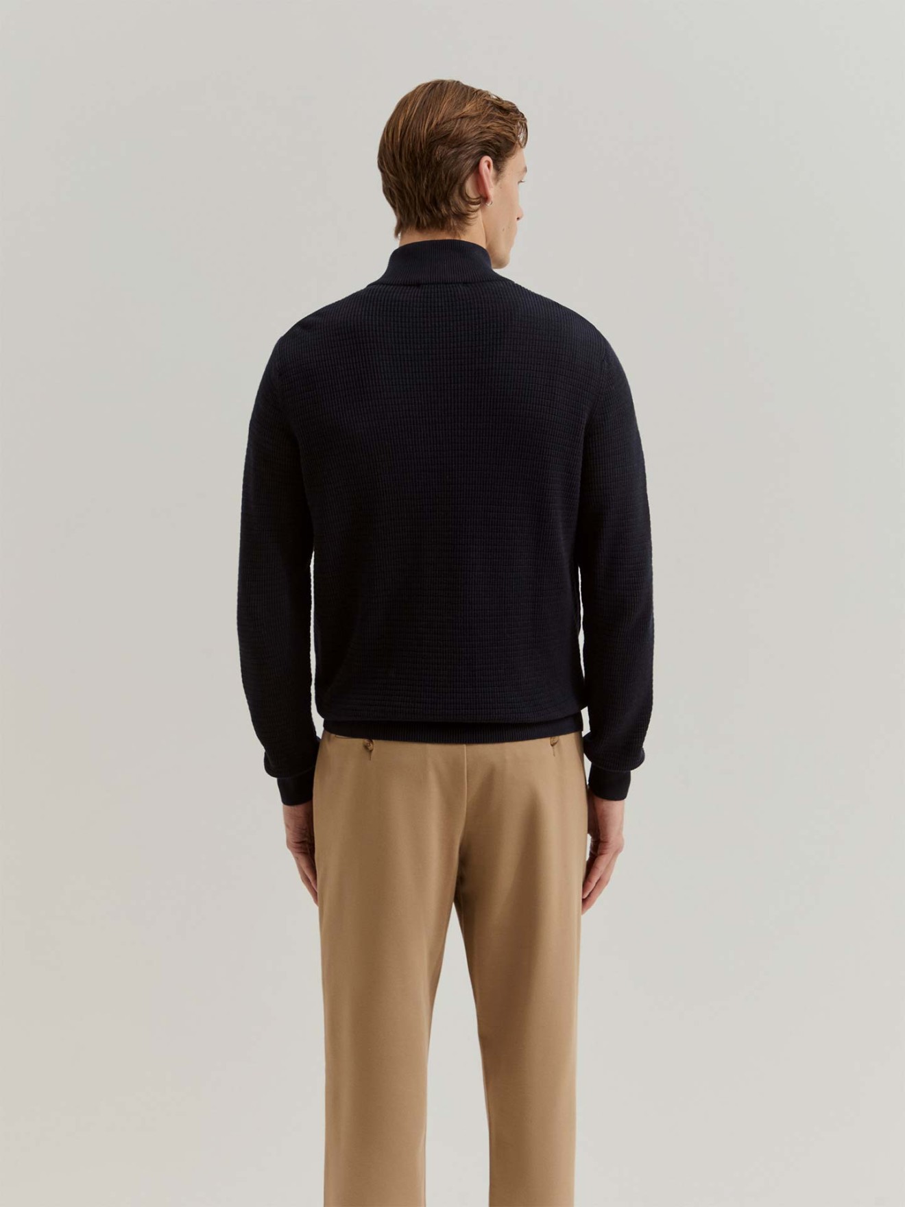 Camisola de Malha Combinada com Fecho