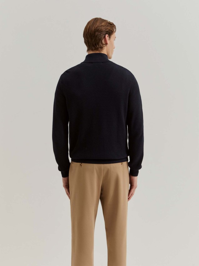 Camisola de Malha Combinada com Fecho