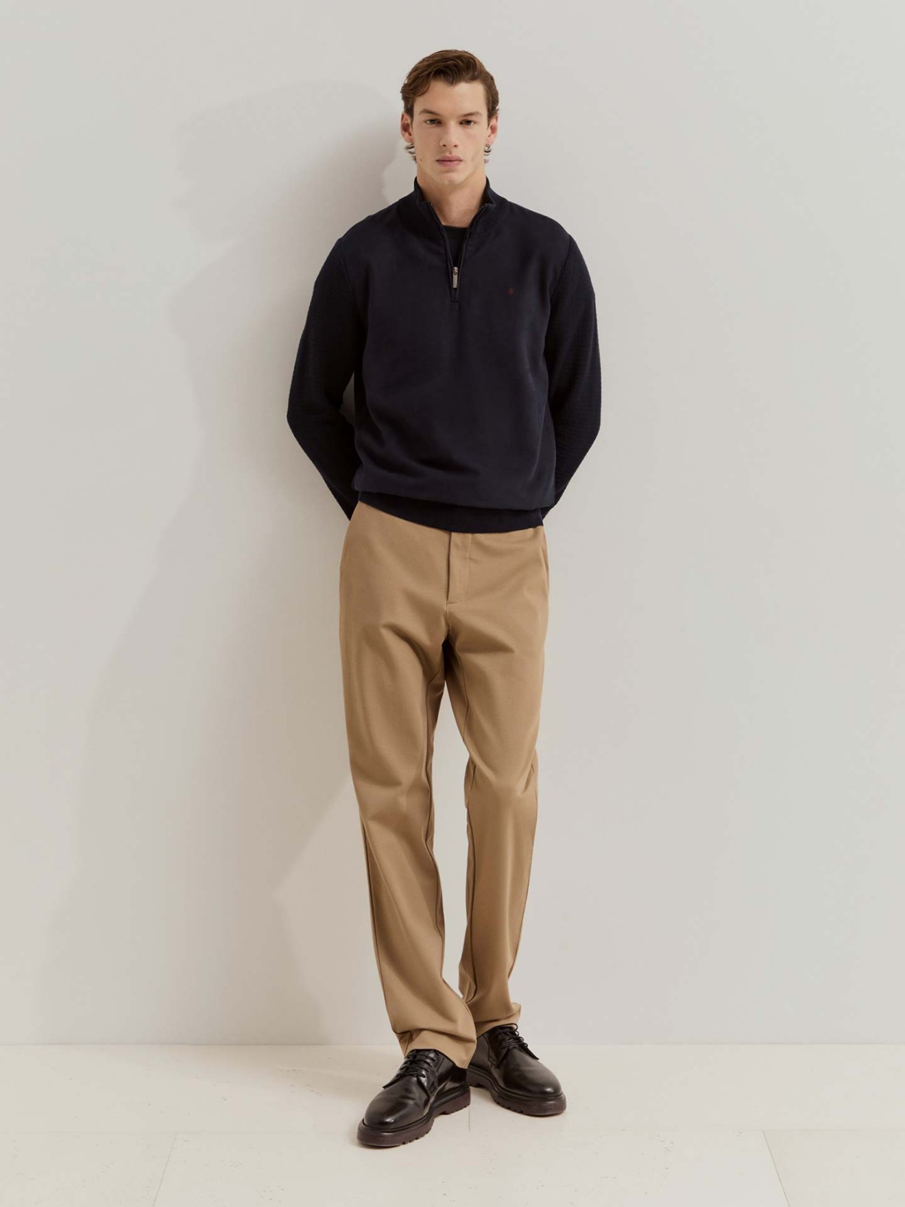 Camisola de Malha Combinada com Fecho