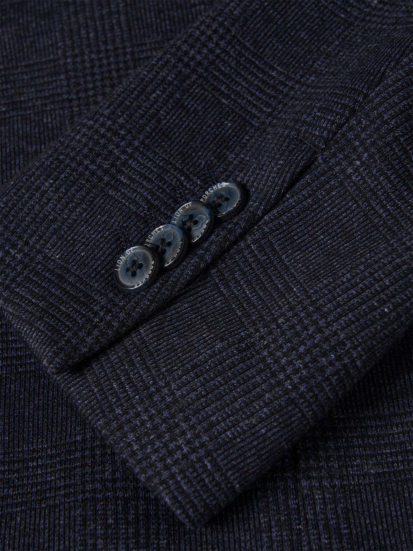 Blazer Slim Fit com Padrão de Xadrez