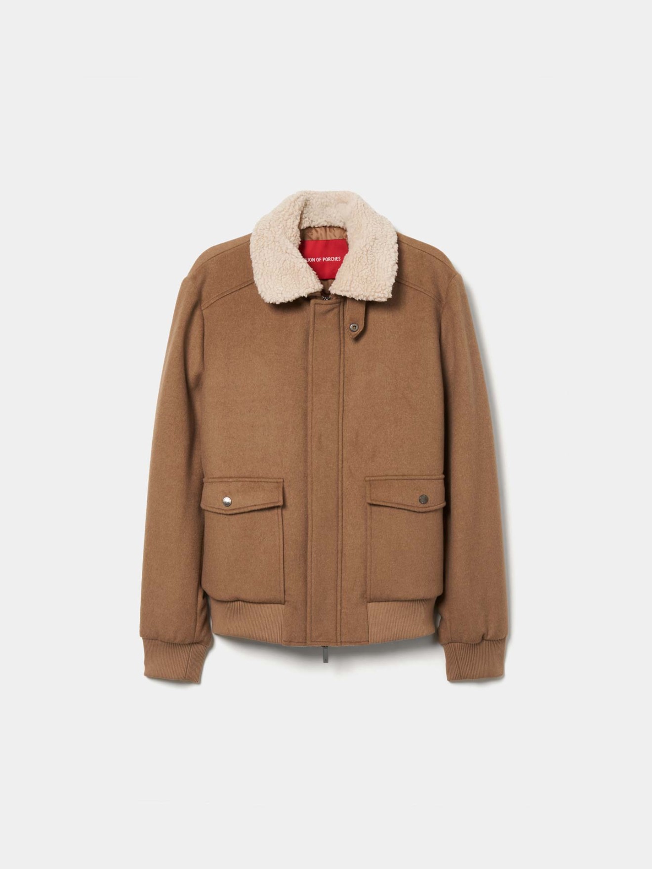 Blusão de Lã com Gola Amovível