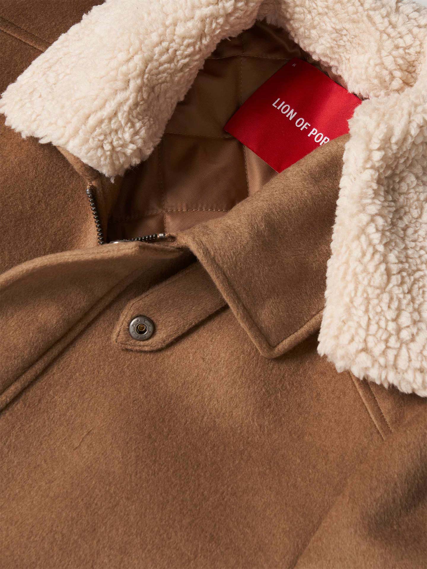 Blusão de Lã com Gola Amovível