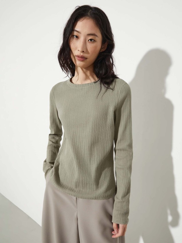 Camisola de Malha Canelada MCOTRIONFO