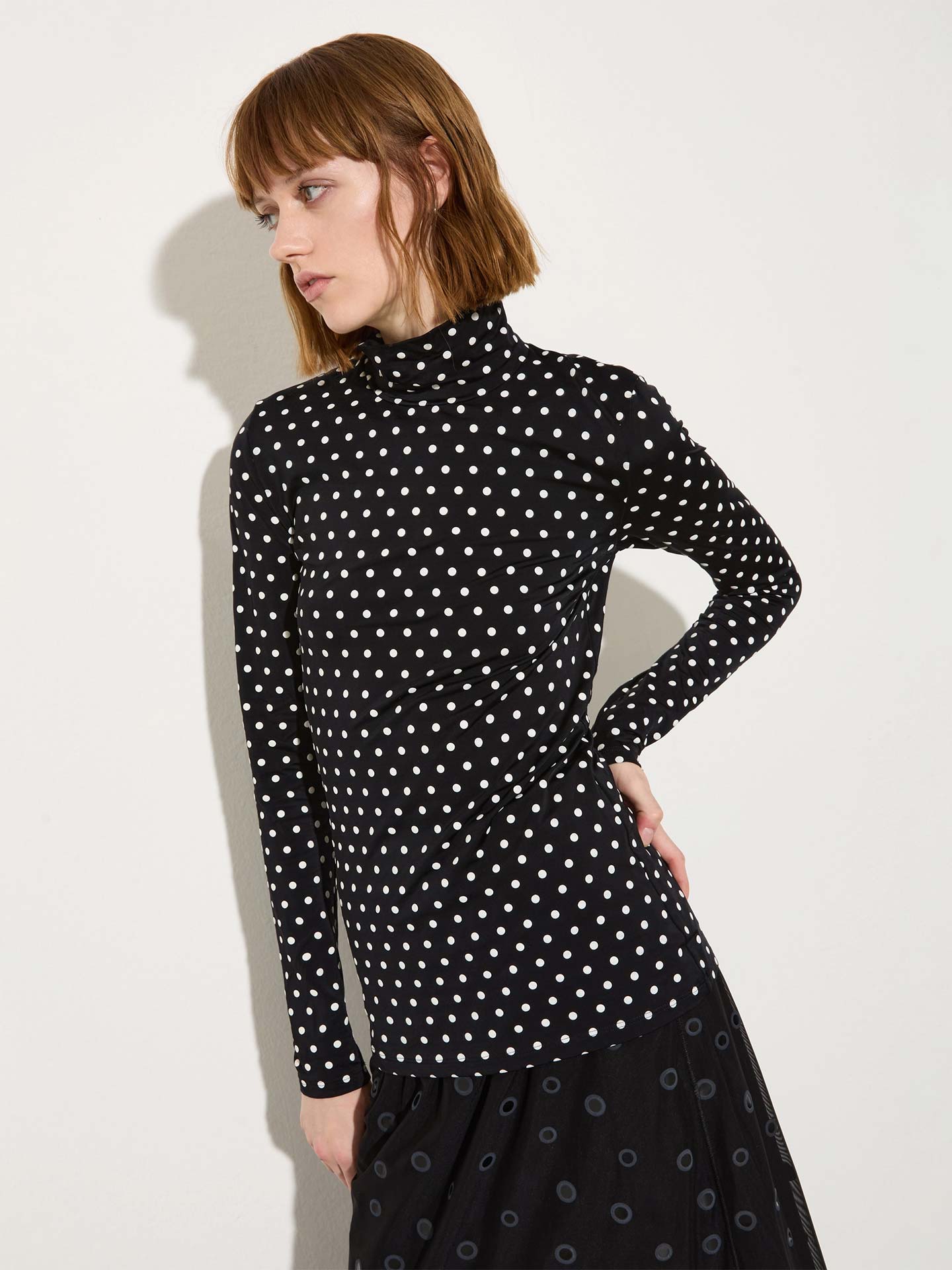 Camisola de Gola Alta e Luvas MCOFUGGITO