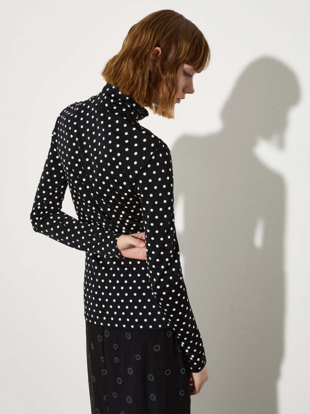 Camisola de Gola Alta e Luvas MCOFUGGITO