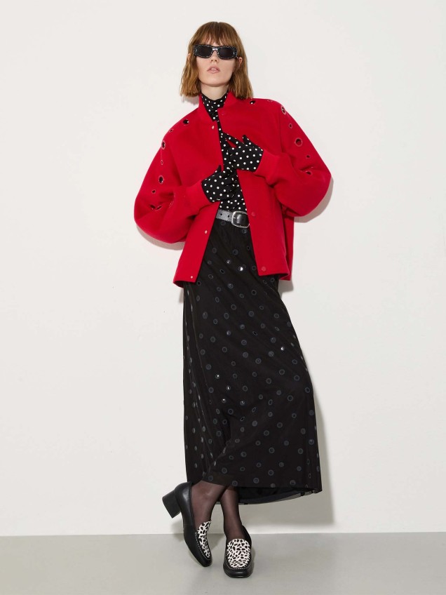 Camisola de Gola Alta e Luvas MCOFUGGITO