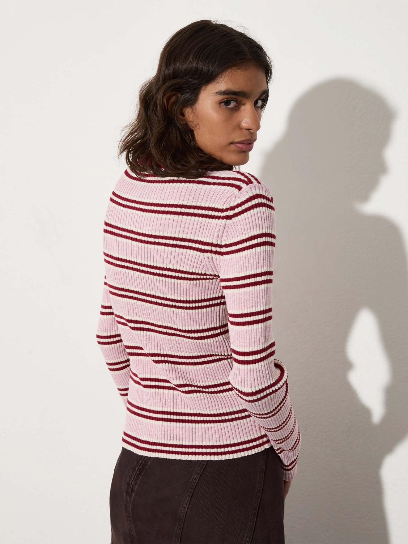 Camisola de Malha Canelada �s Riscas MCOLOCUSTA