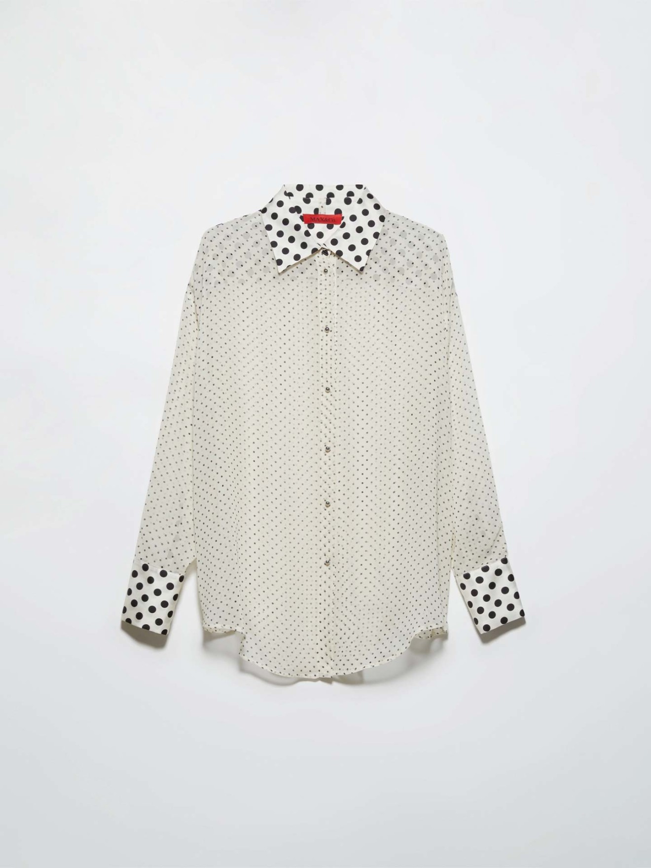 Camisa de Seda com Padr�o MCOACUME