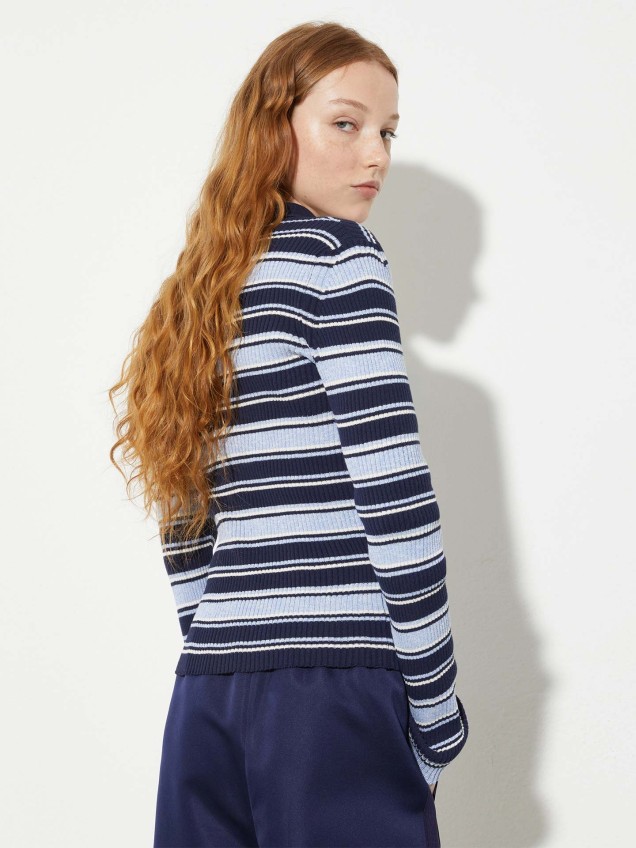 Camisola de Malha Canelada às Riscas MCOLOCUSTA