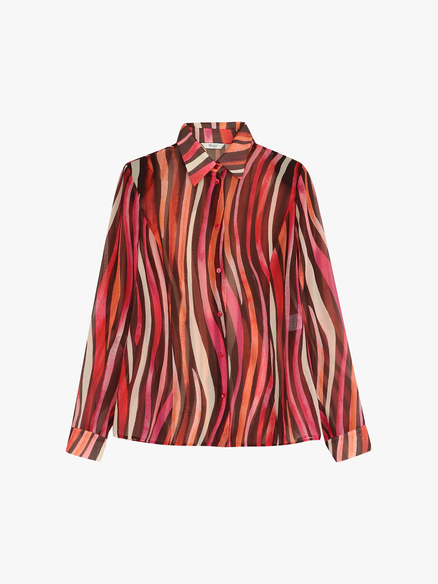 Camisa Fluida com Padrão de Riscas