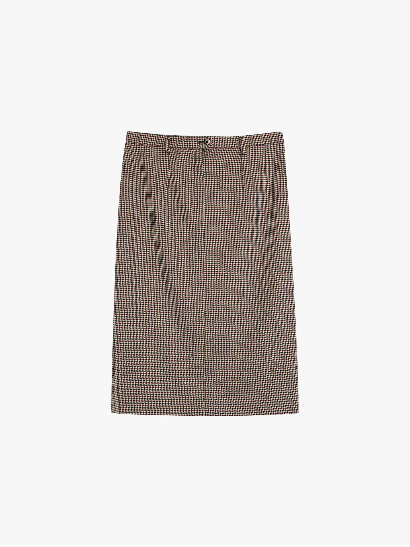 Saia com Padrão Pied-de-Poule