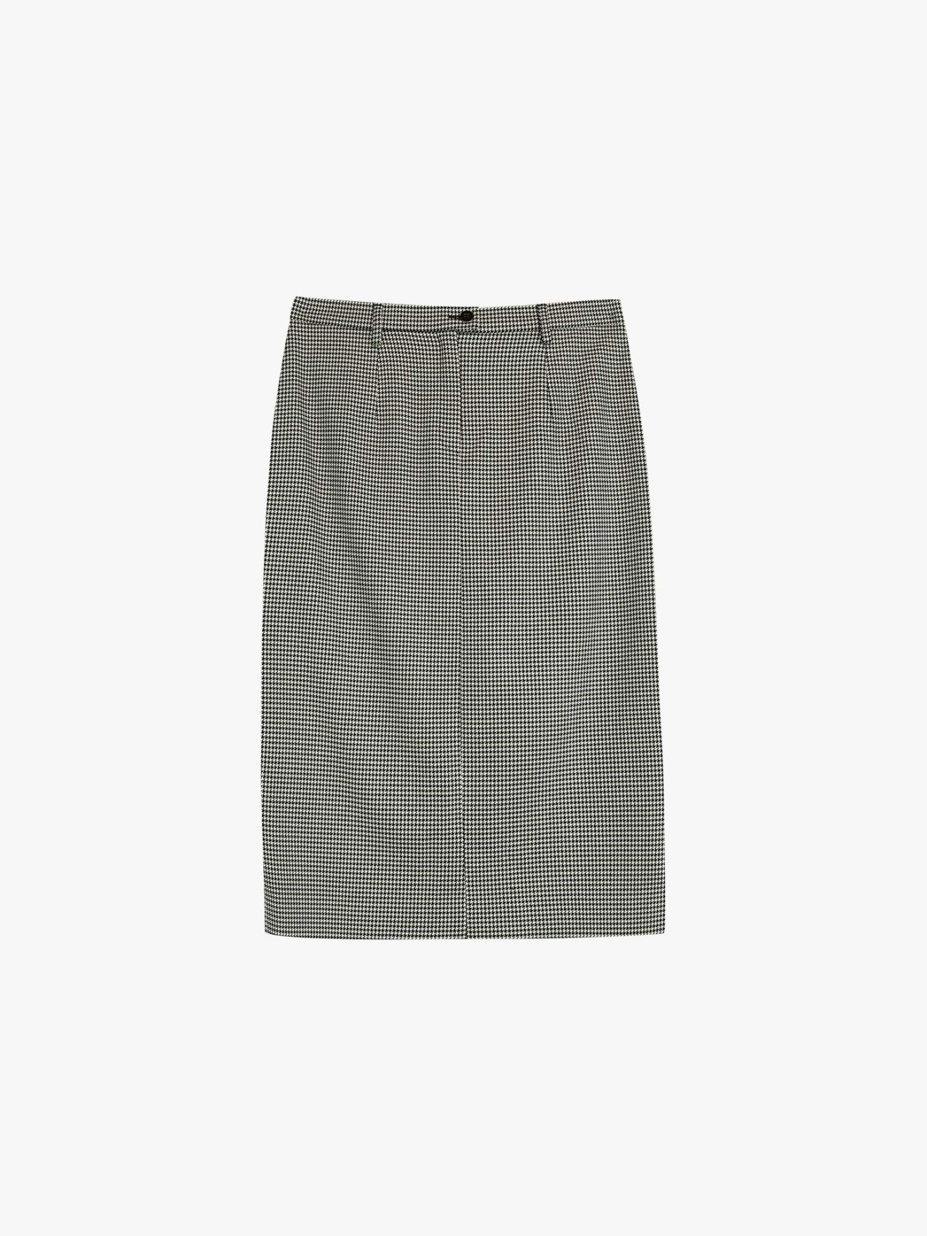 Saia com Padrão Pied-de-Poule