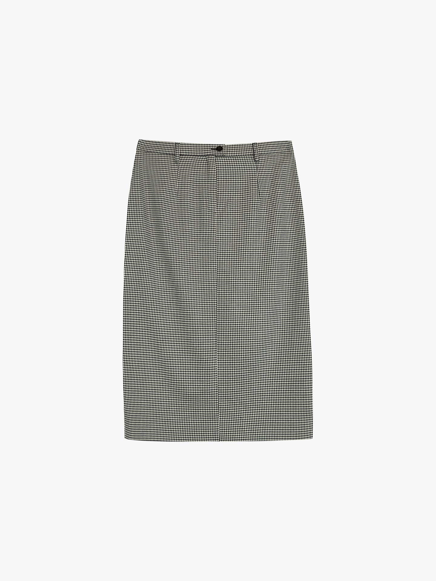 Saia com Padrão Pied-de-Poule