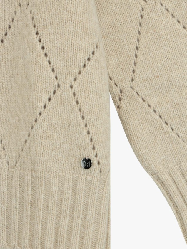 Camisola de Malha com Padrão Perfurado