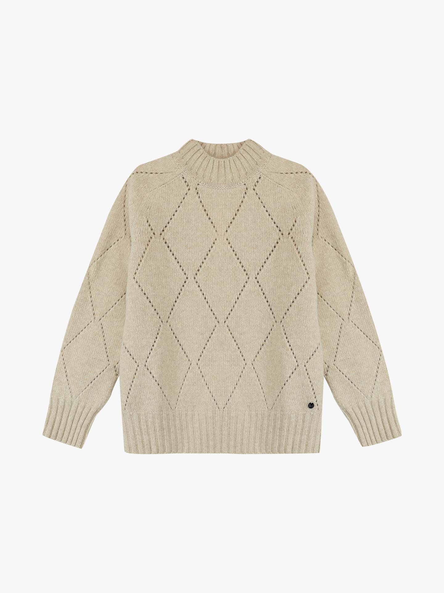 Camisola de Malha com Padrão Perfurado