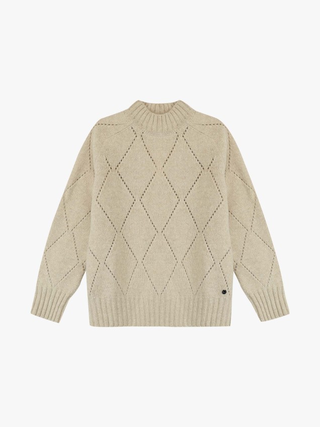 Camisola de Malha com Padro Perfurado