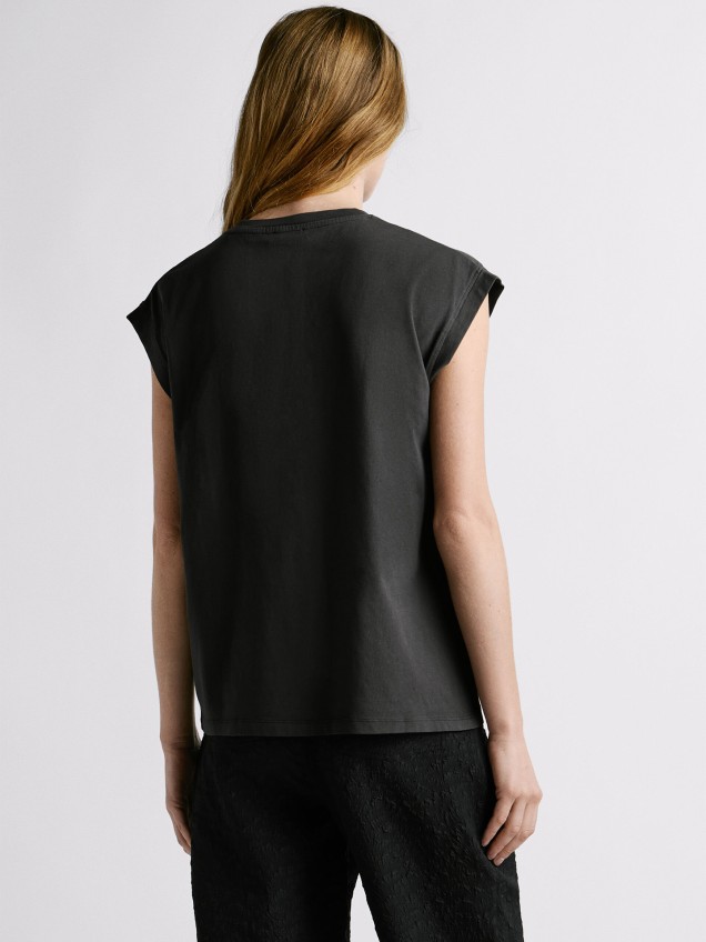 T-shirt com Estampado Gráfico de Lábios