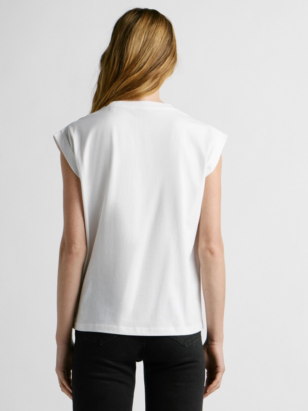 T-shirt com Estampado Gráfico de Lábios