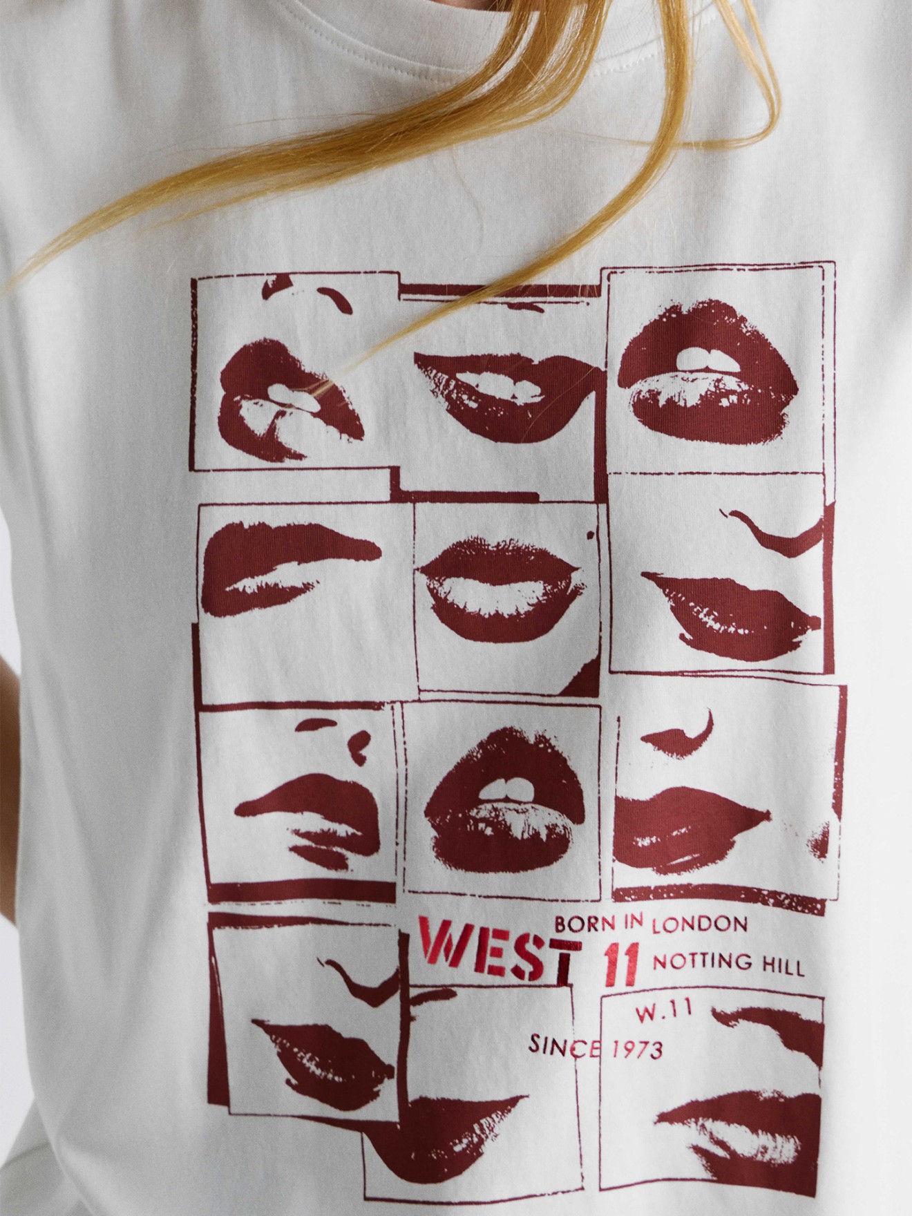 T-shirt com Estampado Gr�fico de L�bios