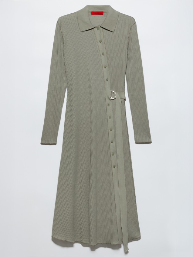 Vestido Camiseiro Midi Canelado MCOGETTITO