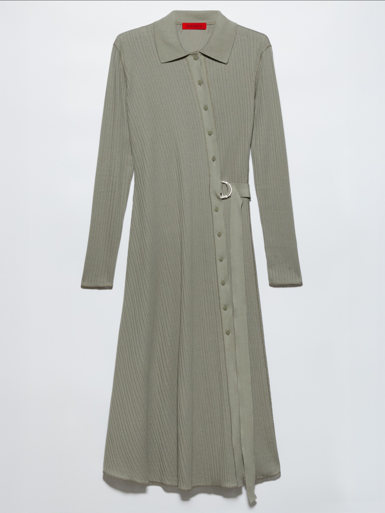 Vestido Camiseiro Midi Canelado MCOGETTITO