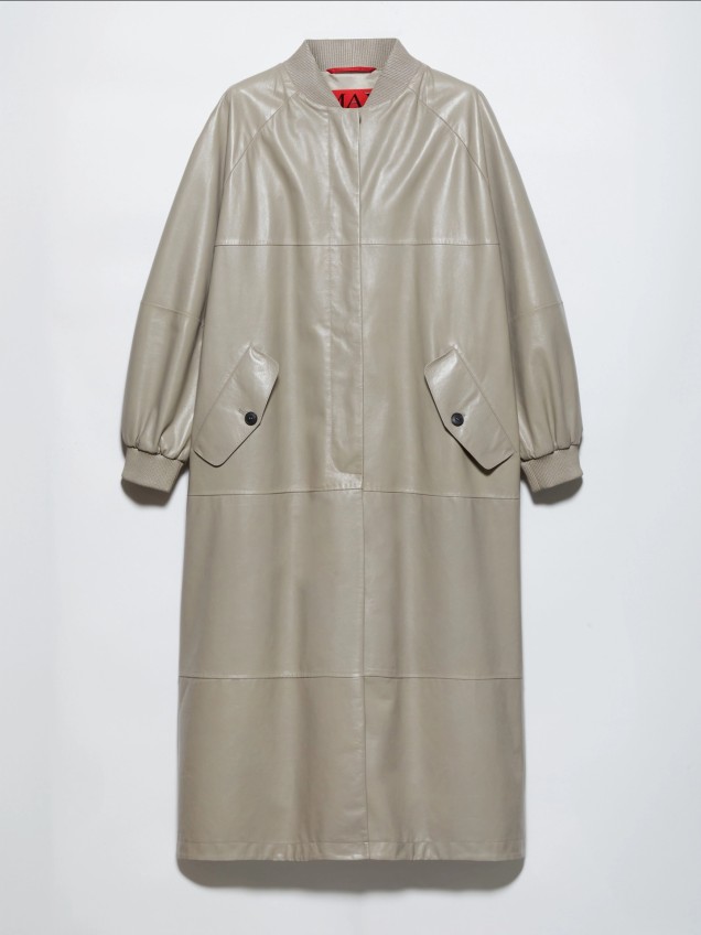 Sobretudo Comprido em Pele MCOGINSENG