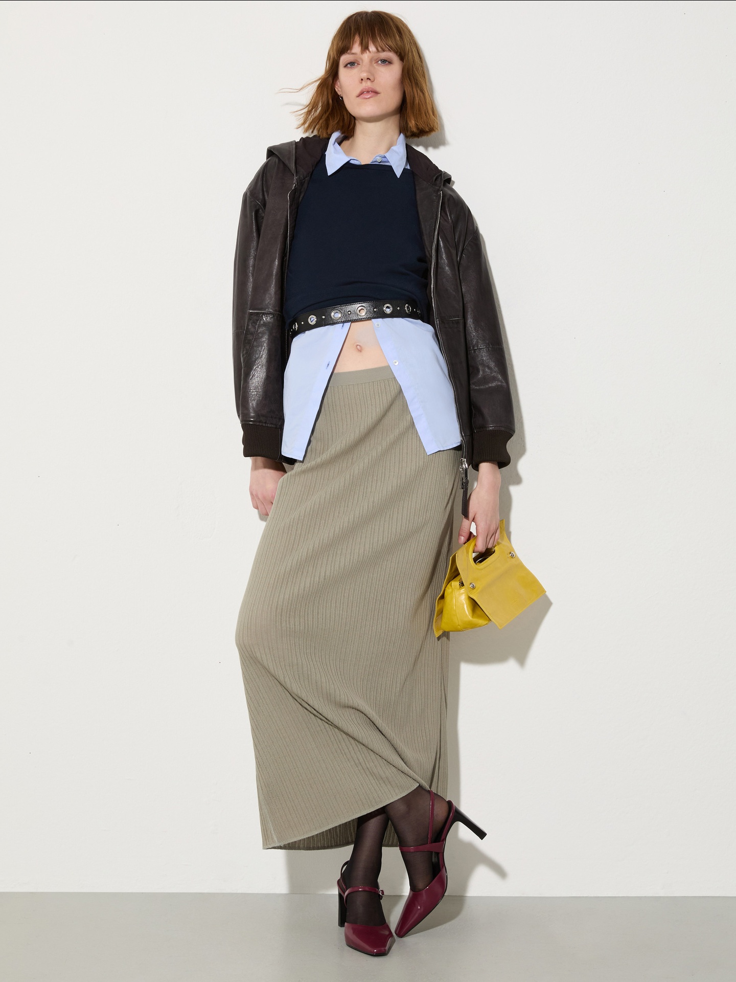 Saia Comprida de Malha Canelada MCOGIRANTE