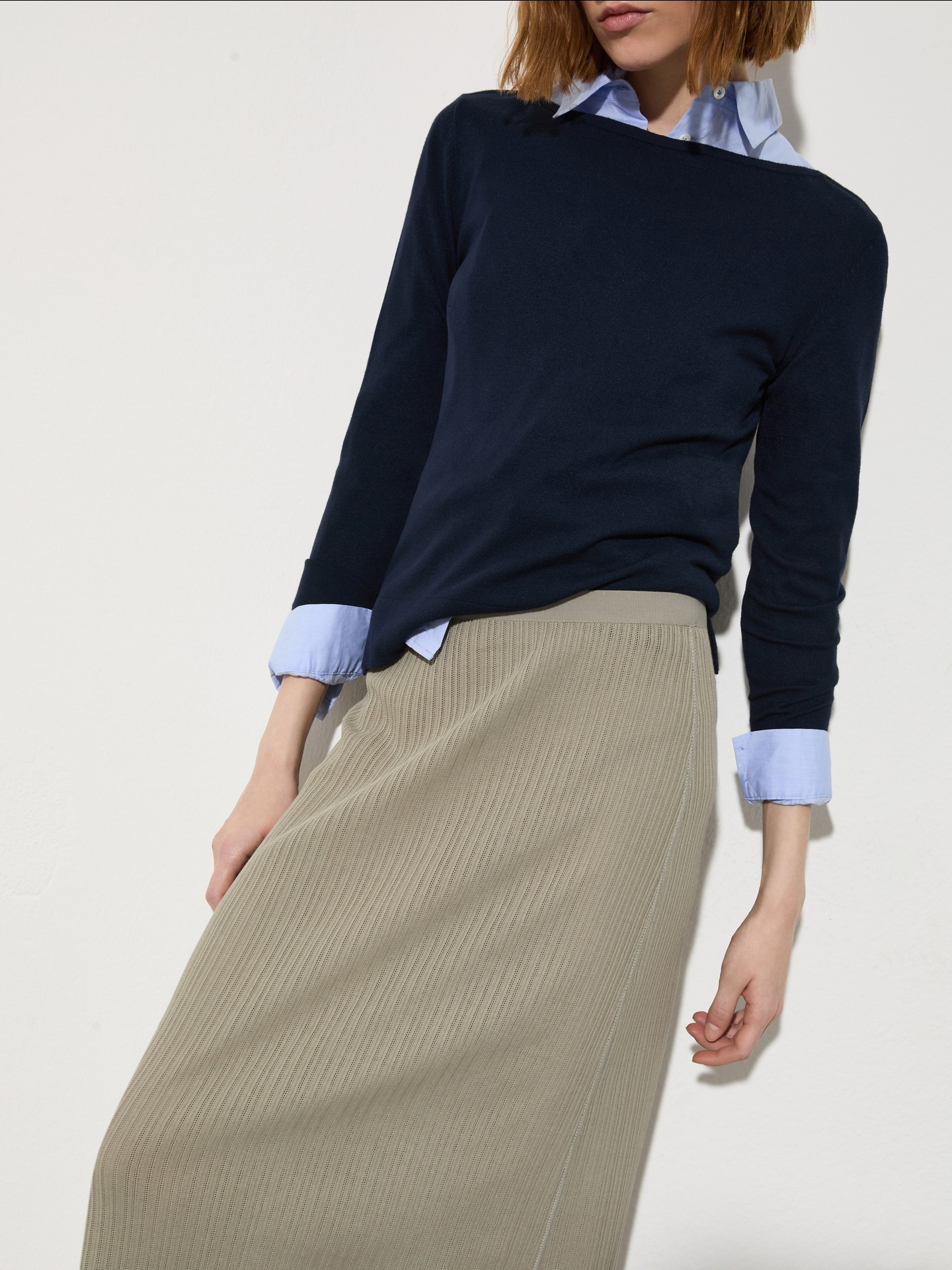 Saia Comprida de Malha Canelada MCOGIRANTE