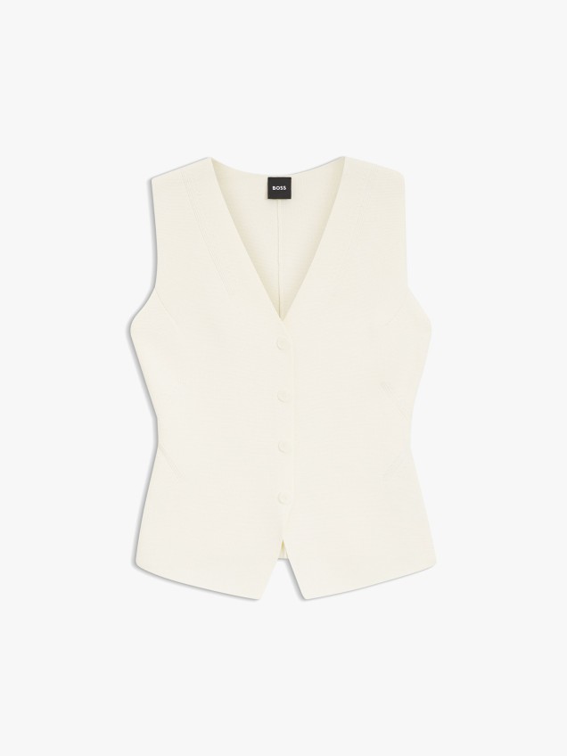 Colete de Malha com Decote em V