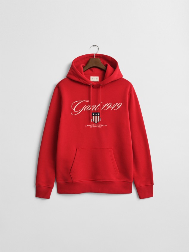 Sweatshirt com Capuz e Bordado