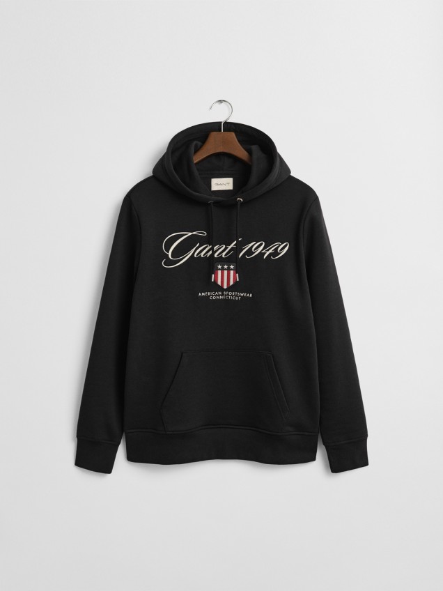 Sweatshirt com Capuz e Bordado