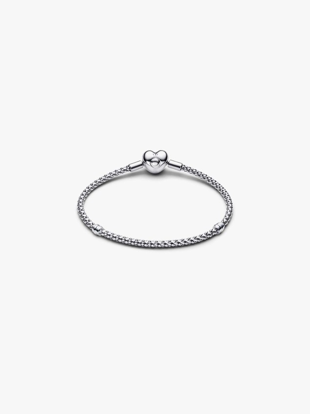 Pulseira de Corrente com Tachas Fecho Coração