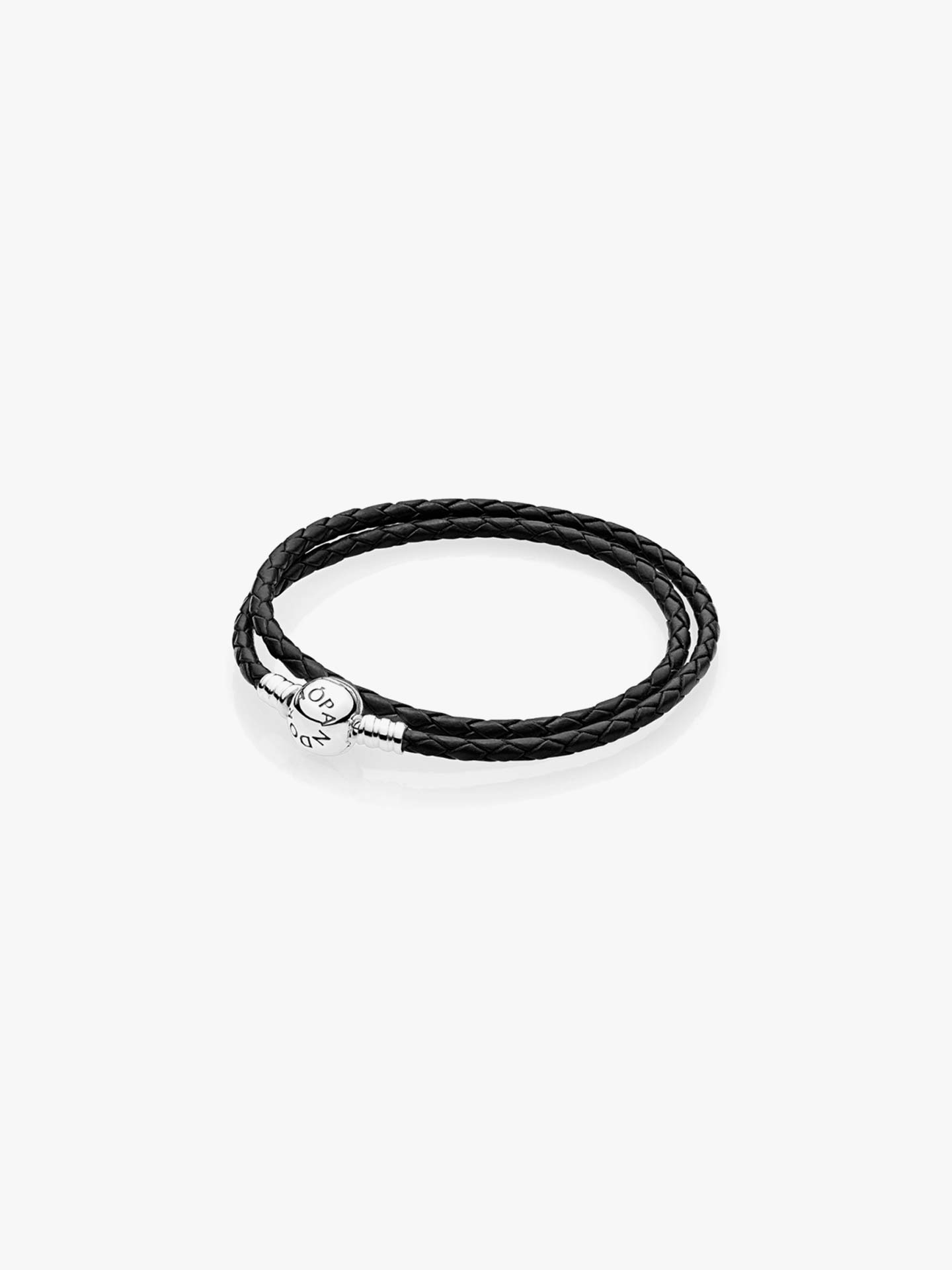 Pulseira em Pele de Fio Duplo com Fecho