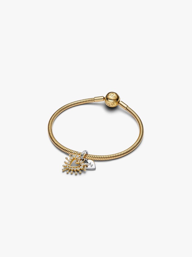 Conta Pendente Dupla Coração Radiante