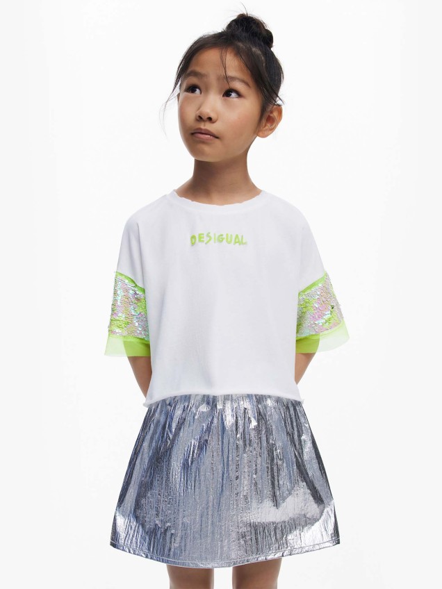 T-shirt Oversized com Lantejoulas