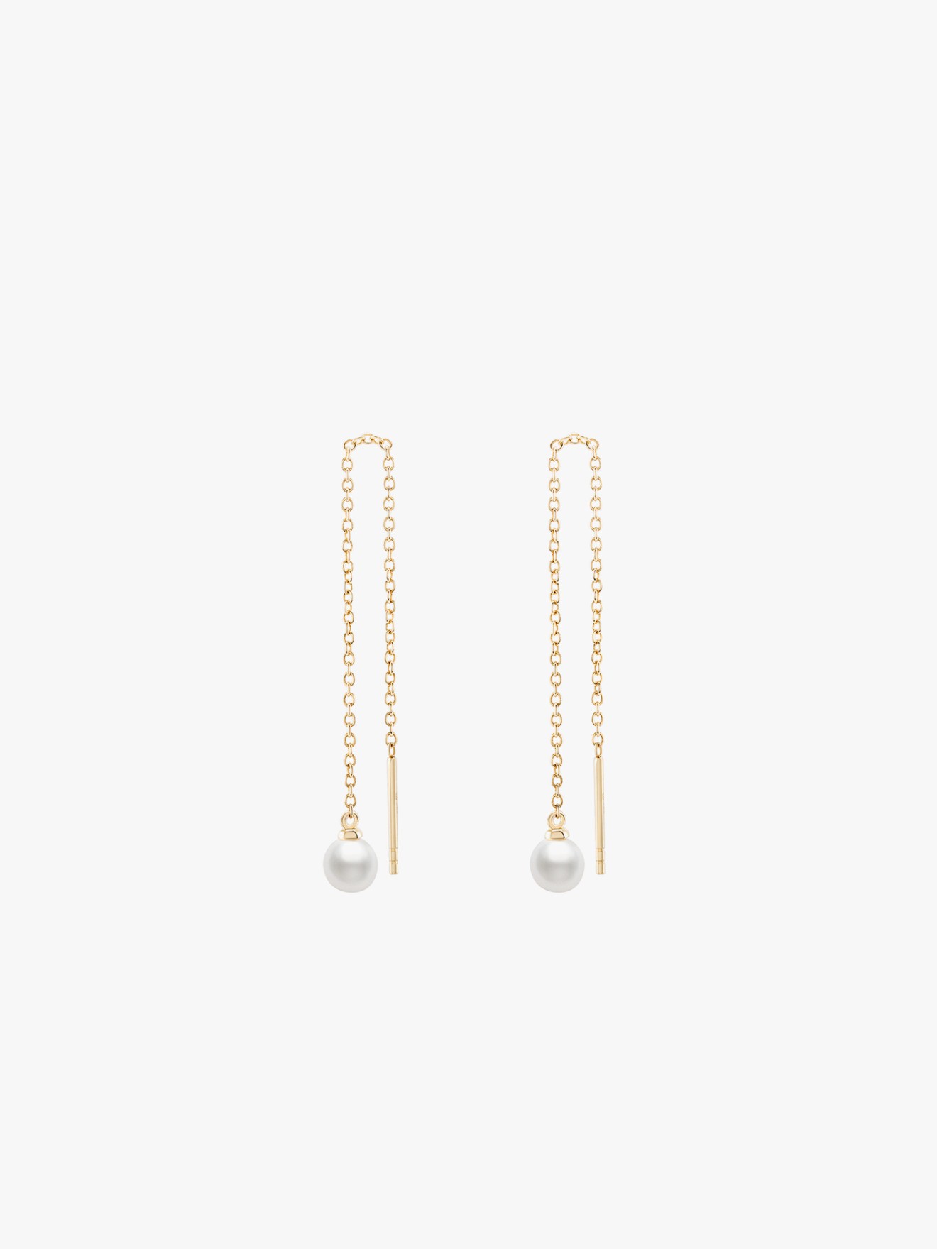 Brincos Pearls Chain