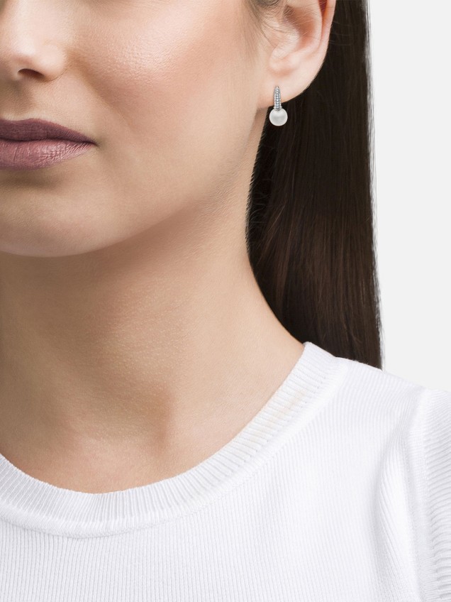 Argolas Bridal Pearl Silver