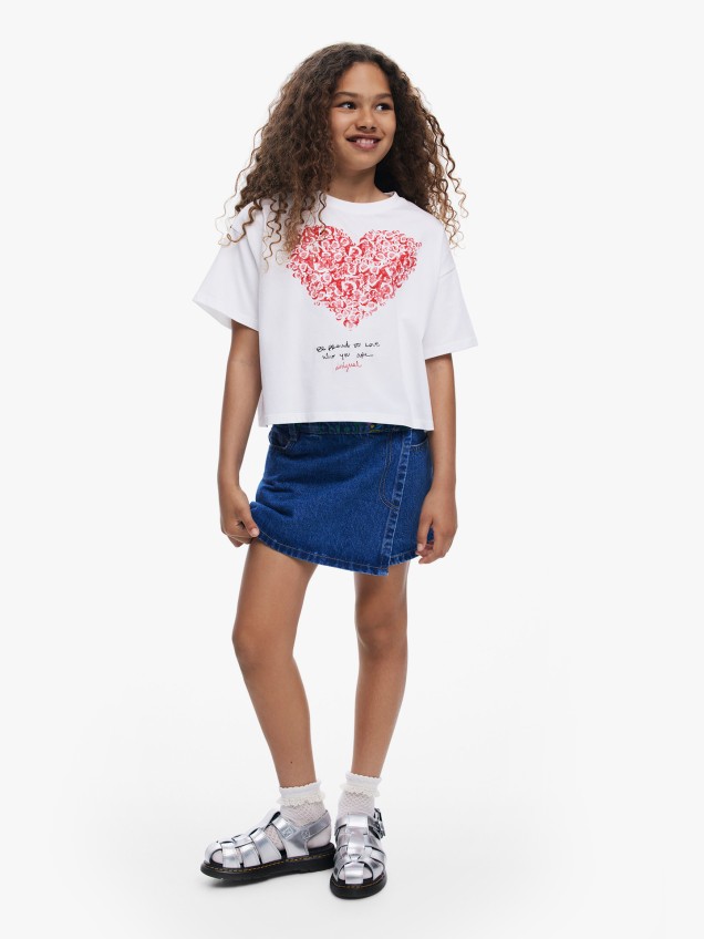 T-shirt Oversized com Estampado