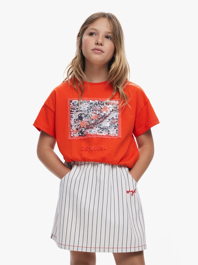 T-shirt com Lantejoulas Revers�veis