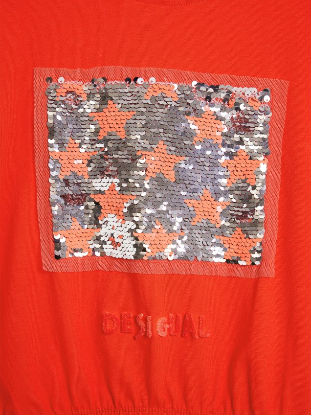 T-shirt com Lantejoulas Reversíveis