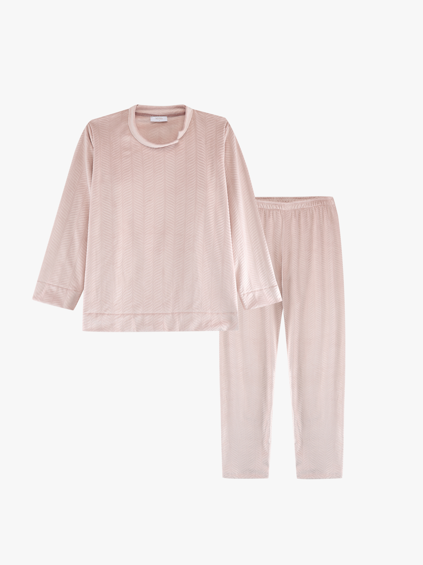 Pijama de Veludo com Textura em Espinha