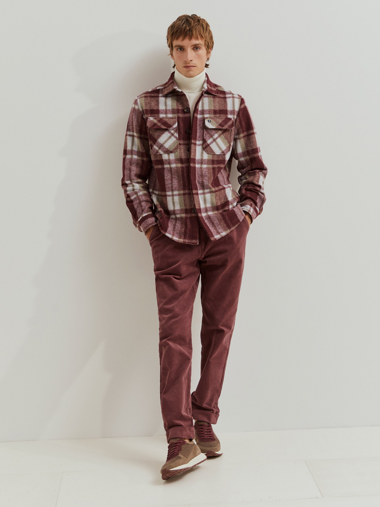 Sobrecamisa de Flanela com Padrão Xadrez