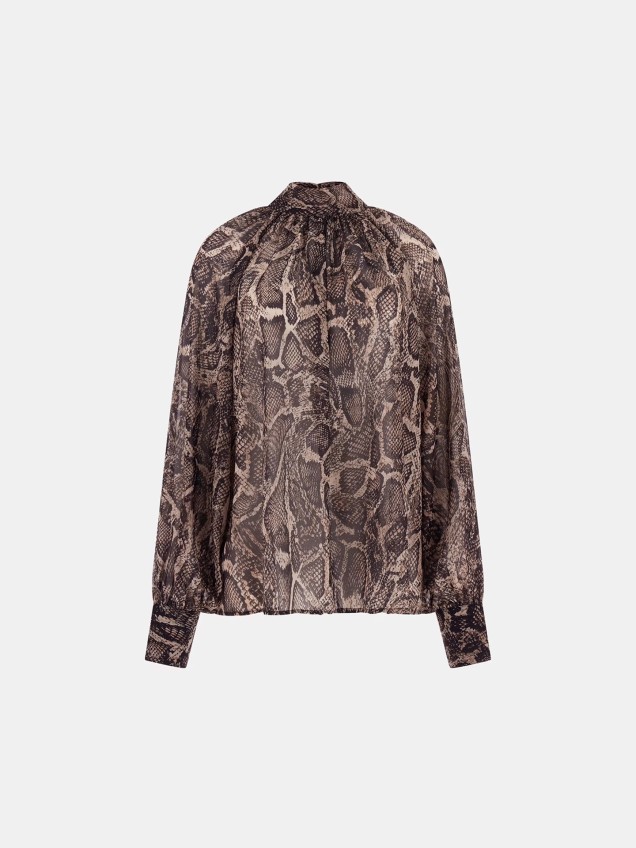 Blusa de Renda com Laço
