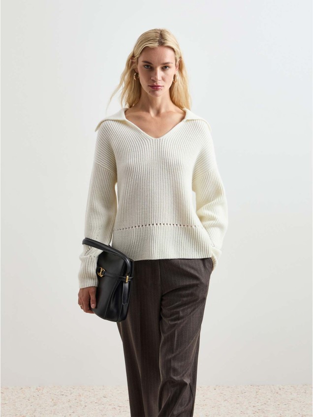 Camisola de Malha Canelada