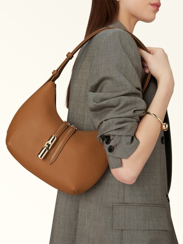 Mala de Ombro Goccia S em Pele