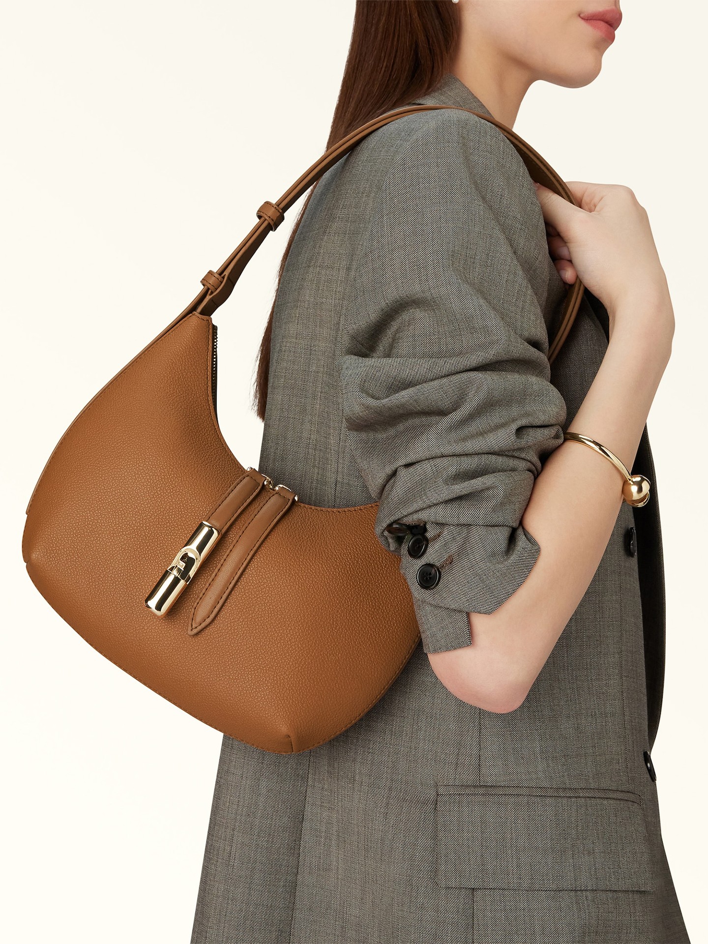 Mala de Ombro Goccia S em Pele