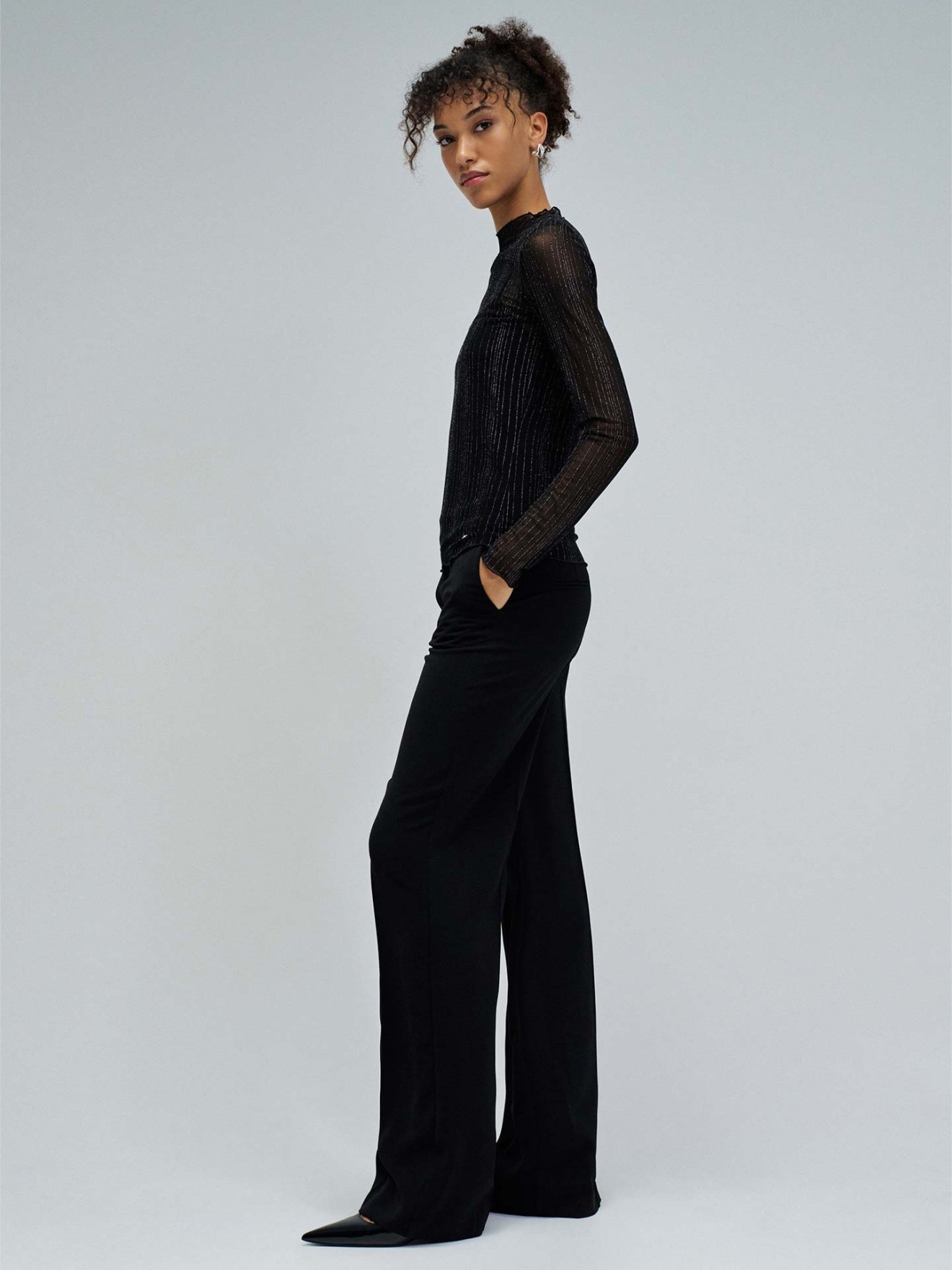 Camisola de Tule com Fios Lurex