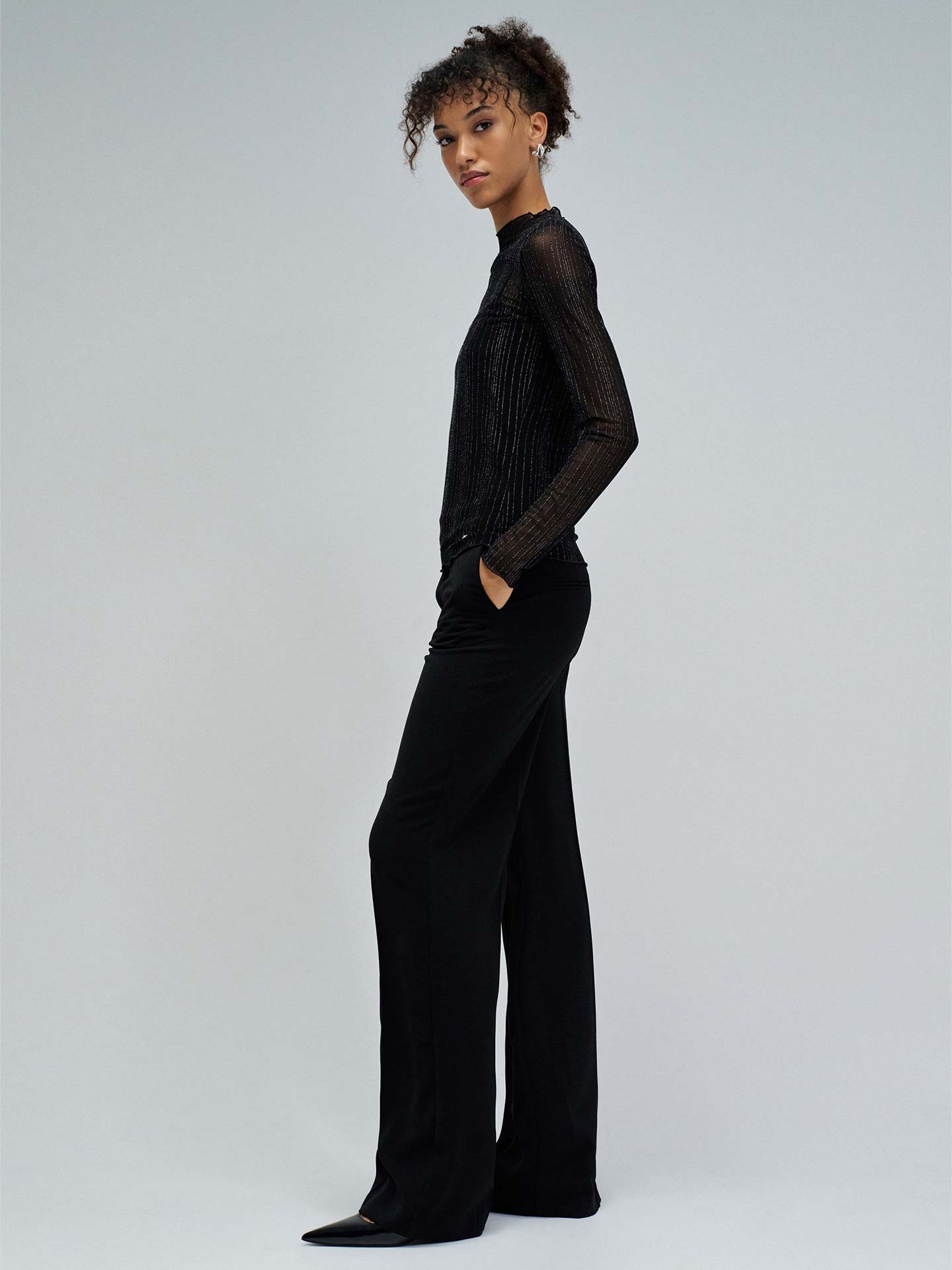 Camisola de Tule com Fios Lurex